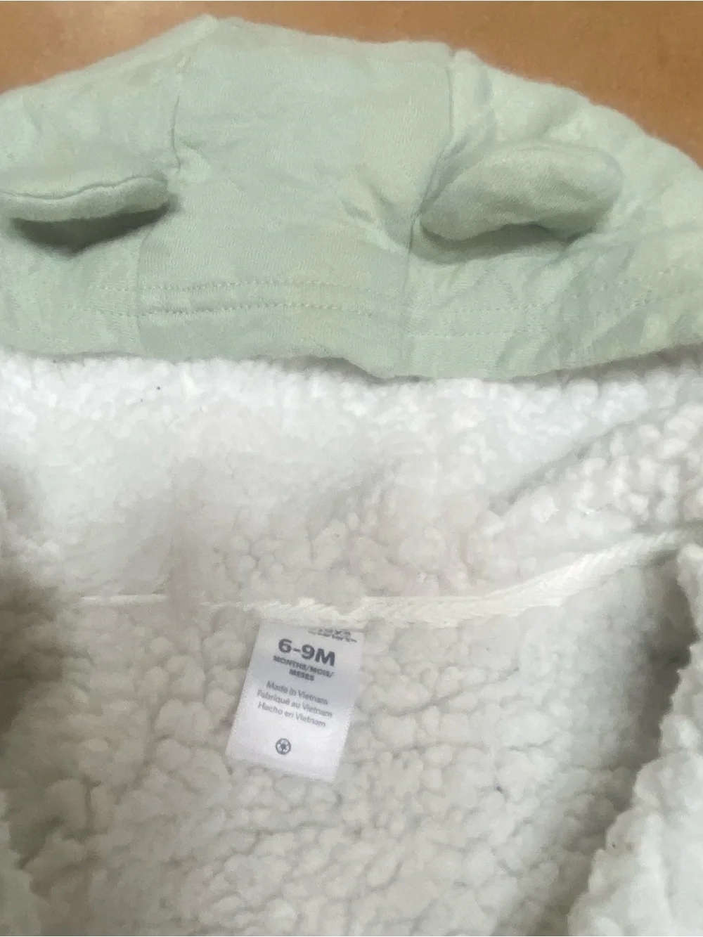 Carter's Mint Green Quilted Hooded Jacket with Sherpa Lining